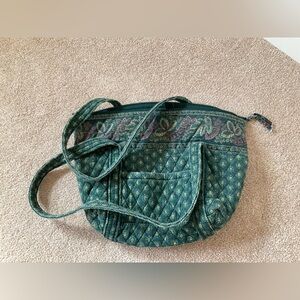 Vera Bradley Floral Quilted Tote/Shoulder Bag - Green